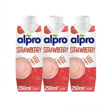 Alpro 알프로 소야 딸기 드링크 Soya Strawberry Drink, 12개, 250ml