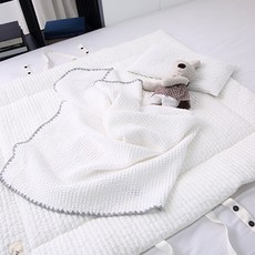 르베베 어린이집 사계절 순면 낮잠이불 세트, 화이트