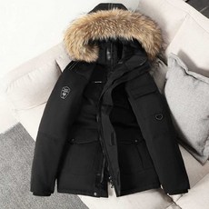 오리털파카 패딩 다운 겨울 자켓 공사 낚시 남녀공용, 1개, 8. M 검은색
