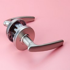 엔젤금속 방문손잡이 문고리 STL 114그레이 버튼형, 1개