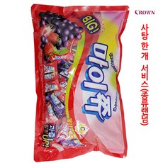 크라운 마이쥬 딸기포도 젤리 952g 대용량 젤리 마이쭈 (대략 230개입)+사탕1개 서비스, 952g 1봉