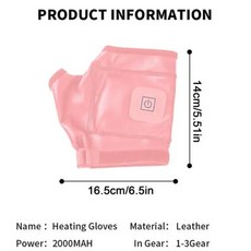 겨울보온 배달 방수 전기 난방 장갑 USB 충전식 온열 야외 사이클링 스키용 손가락 없는 겨울 핸드 워머, 1) L