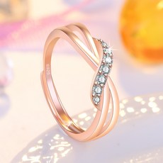 카미유 여성 14k 심플 오픈링 핑크골드 반지 명품반지 와이프생일선물 J-020