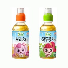 웅진 어린이 알쏭달쏭 캐치 티니핑 유기농 보리차 200ml 12개 + 유기농 작두콩차 200ml 12개