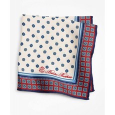 Brooks Brothers (브룩스 브라더스) 실크 능직 클래식 니트 프린트 포켓 스퀘어 (포켓 치프) 11445311 크
