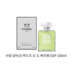 샤넬 넘버19 뿌드르 오 드 빠르펭 EDP 100ml, 1개 - 샤넬빠르펭