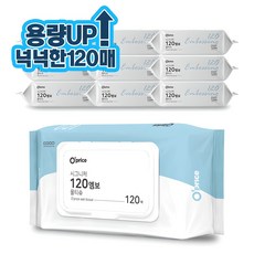 오프라이스 시그니처 120 엠보싱 물티슈 캡형, 10개, 120매입