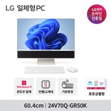 LG 일체형PC 24V70Q-GR50K 올인원 컴퓨터 WIN11 Home 512GB 16GB 상품 이미지