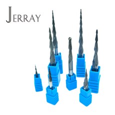 드릴날 비트 밀링 커터 카바이드 나선형 테이퍼 볼 노즈 엔드 밀 라우터 목재 가공 CNC 2D 3D 조각 2 플루트 465628, R0.25x3.175x15x38L, 1개