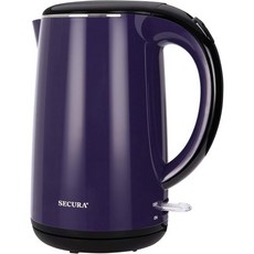 티포트 차 주전자 커피포트 티팟 Secura SWK-1701DP The Original Stainless Steel Double Wall Electric Water Kettle 1, Dark Purple