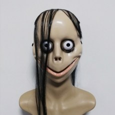 무서운 모모 귀신 할로윈 가면 코스프레 코스튬, 단품, 1개 단품, 1개