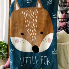 디자인에버 리틀팍스 극세사 밍크 이중 양면 담요 블랑켓 100x140cm 925184 해피베어 상품 이미지