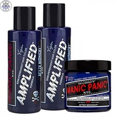 [ MANIC PANIC ] 자정 머리 색깔 이후의 매니닉 공황 한밤의 머리카락을 가진 2pk 번들, 1개, One Color_One Size