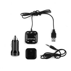 자석 자동차 키트 무선 블루투스 SD FM 송신기 AUX LCD 핸즈프리 MP3 USB AUX 어댑터 마이크 듀얼 USB 차량용 충전기, 검정