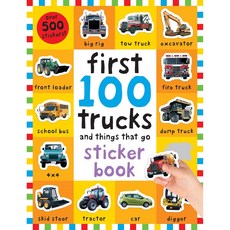 [원서] paperback Book First 100 Stickers: Trucks and Thi 페이퍼백 책 첫 100개 스티커: 트럭과 이동 중인 것들: 스티커 책 500
