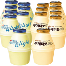 빙그레 단지 바나나우유 혼합2종세트(바나나맛라이트 and 투게더맛), 8세트, 480ml