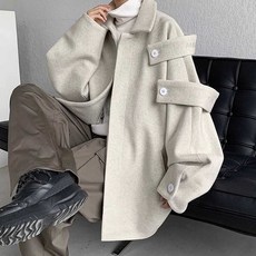 안텔라s 남자 반코트 남성 오버핏 캐주얼 숏 봄가을