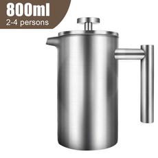 대용량 에스프레소 커피 머신 퍼콜레이터 포트 벽 프렌치 프레스, 1.800ML