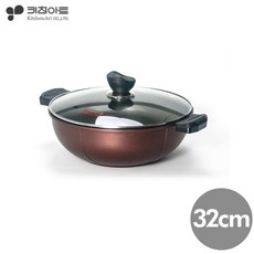 키친아트 팬 금상첨화 인덕션 멀티웍 양수 32cm, 혼합색상, 1세트