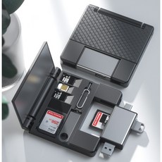 스마트폰 USB2.0 OTG 7in1 멀티 카드리더기, 블랙, 7in1 카드 리더기, 1개