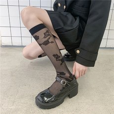 여름흰반스타킹