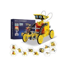 STEM Projects for Kids Ages 8-12 Solar Robot Science Building Kits Birthday Gifts for 8 9 10 11 1, Yellow, one option, 1개