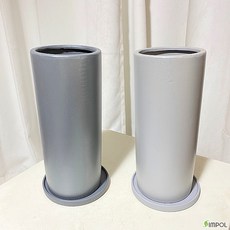 청년농부 원통화분1개 긴화분 원형화분 그레이시리즈 중형화분 그레이화분, 진그레이