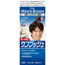 일본 남자 염새약 멘즈비겐 원터치 염색약, 6호(짙은갈색), 1개