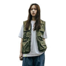남녀공용 카고 민소매 멀티 포켓 나시 베스트 뉴타임즈 G797Z442