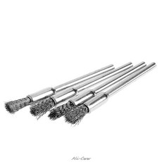 2018 4Pcs 5mm 스틸 와이어 브러쉬 도구 용 연마 휠 브러시 미니 브러시 버 용접 금속 표면 전처리 연삭