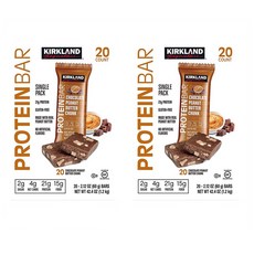 Kirkland Signature Protein Bars 커클랜드 시그니처 프로틴바 초콜릿 피넛버터 청크 20입 2팩, 단일상품, 단일상품