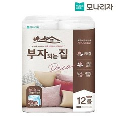 땡큐온 부자되는집 2겹엠보 부케향 35M 12롤 x1팩 비데겸용, 12개입, 1개