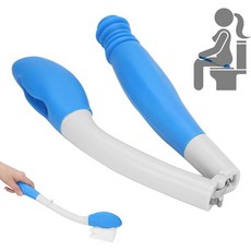 롱 리치 컴포트 화장실 닦기 보조 도구 접이식 와이퍼 화장지 휴지 그립 셀프 홀더 제한된 이동을 위한 이상적인 욕실, 1개