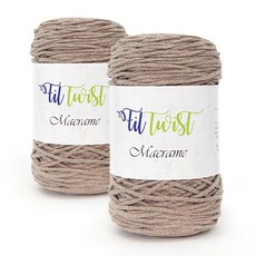 SEVY Fil Twist Macrame系列 編織棉線, 9 可可米色, 2捲