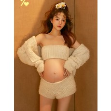 만삭촬영 만삭사진 주수사진 임산부 의상 코디 컨셉 귀여운 니트