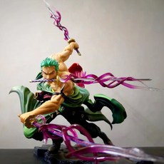 원피스 피규어 Sauron Ethro 루피 피규어 선물 장식 인형, 천 세계 조로 (높이 : 21cm) + 개인용 박스개