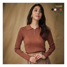 [라우렐] ○ 울 블렌딩 메탈 카라 니트 3종