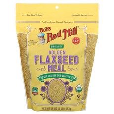 밥스 레드 밀 Bob's Red Mill Organic Golden Flaxseed Meal 골든 아마씨 파우더 16 oz (453 g), 453g, 1개