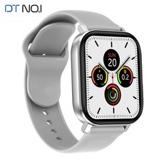 스마트워치 DT NO.1 스마트 시계 IP67 방수 1.75 인치 스크린 HD 블루투스 여성 남성 스포츠 시계 심박수 예측 피트니스 스마트 워치 120 140 167, 은, CN