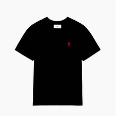 아미 스몰 하트 로고 박시 핏 반팔 티셔츠 블랙 BFUTS005 726