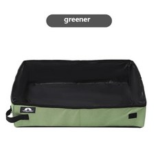 휴대용 접이식 고양이 쓰레기 상자 방수 야외 여행 애완 동물 변, 1개, 6.Green trumpet