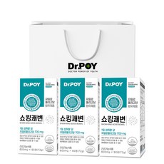 닥터포이 쇼킹 쾌변 X 3 박스 및 쇼핑백 증정 선물 세트, 90정, 3개