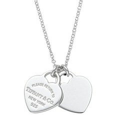 티파니앤코목걸이더블하트미니