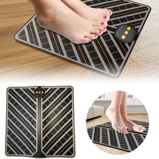 발마사지기 효자꾹꾹이 EMS 발지압 발바닥지압 매트 지압판 풀세트, 1세대 - 블랙