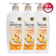 LG 생활건강 온더바디 울트라 모이스처 아몬드 바닐라향 바디워시 785ml x3개, 단품없음