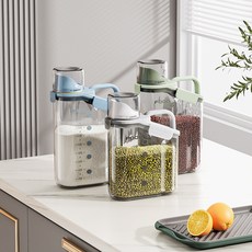 MBH WUYUN 잡곡통 2L 쌀독 보관용기 2P D0019, 화이트*2