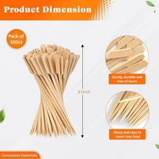 8.9cm(3.5인치) 대나무 꼬치 패들 픽 애피타이저용 500개/이쑤시개 음료용 칵테일 피크 500개입 팩, 8.9cm(3.5인치) 대나무 꼬치 패들 픽 애피타이저