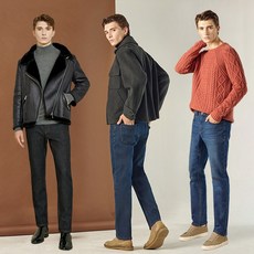 [쇼핑엔티] 23FW 최신상! 맥스튜어트 남성 플리스 본딩데님 3종, 필수선택