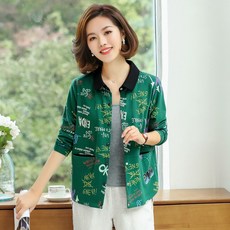 여자가을패션 중년 3040 세 50 젊은 엄마 숏 얇은 겹 상의