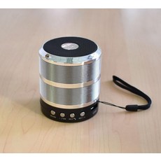 금속 미니 무선 스피커 휴대용 서브우프 사운드 확성기 TF USB 핸즈프리 다기능 지원, 01 Silver